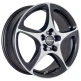 Ronal R53 W8 R18 PCD5x114.3 ET45 DIA82 matt black front diamond cut